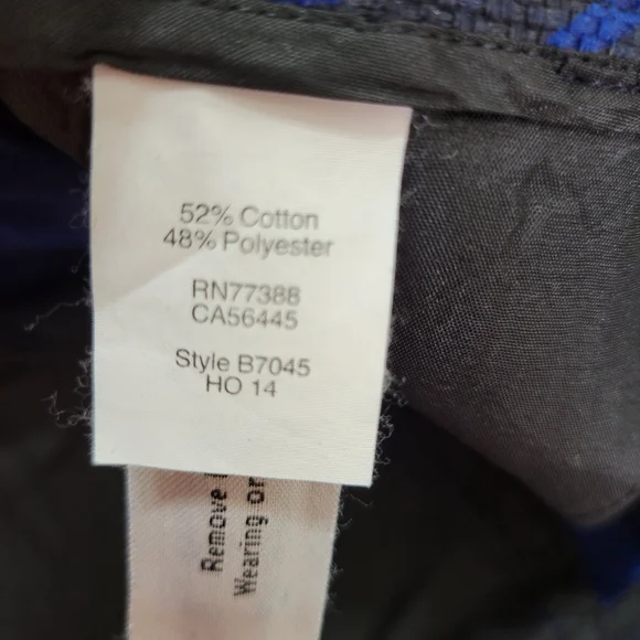 Madewell Et Sezane Blue Chevron Patterned Crop Trouser Pant - Picture 7 of 9